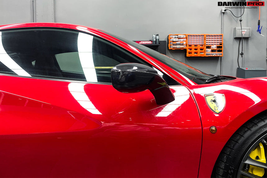 2015-2020 Ferrari 488 GTB/Spyder Carbon Fiber Mirror House & Base Replacement