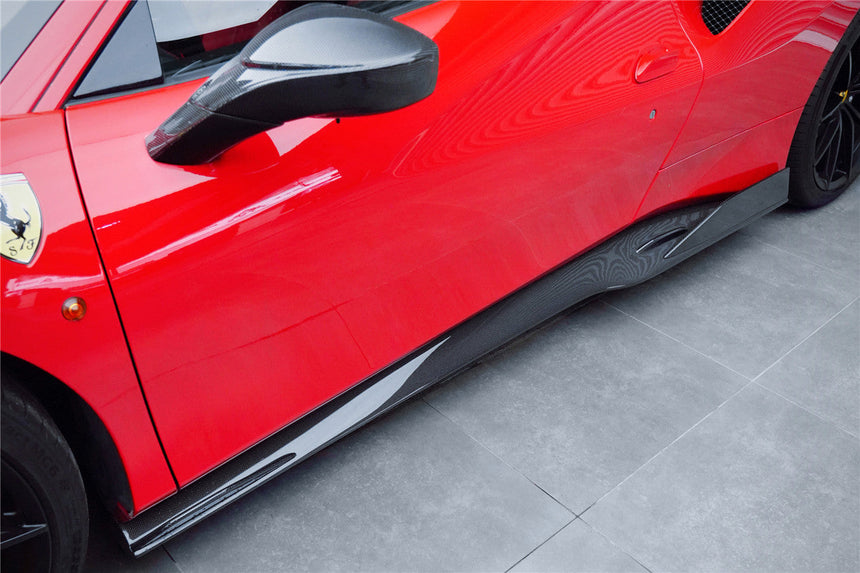 2015-2020 Ferrari 488 GTB/Spyder iMP-Performance Carbon Fiber Side Skirts Under Board