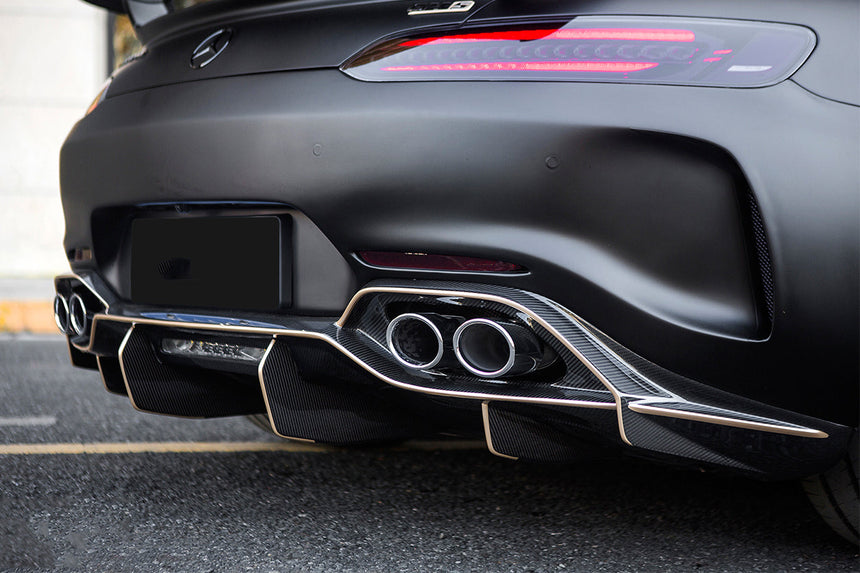 2017-2021 Mercedes Benz AMG GT/GTS IMP Performance Partial Carbon Fiber Rear Bumper w/ Diffuser