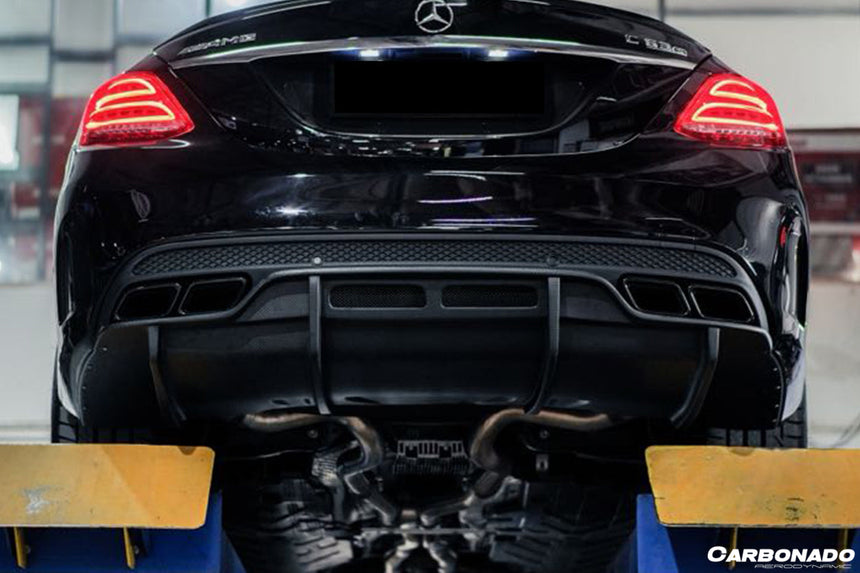 2015-2021 Mercedes Benz W205 C63/S AMG Sedan PS Style Rear Diffuser