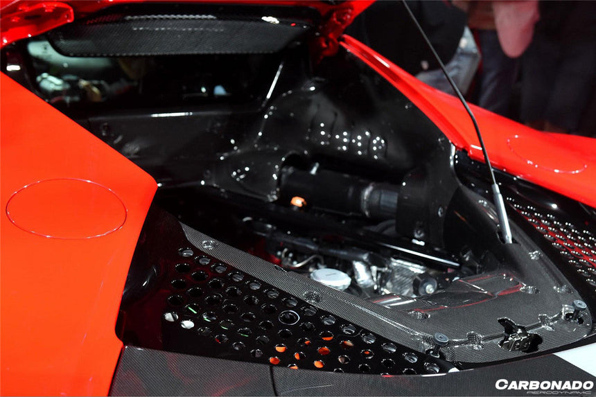 2020-UP Ferrari SF90 Stradale OE Style Autoclave Carbon Fiber Engine Interior