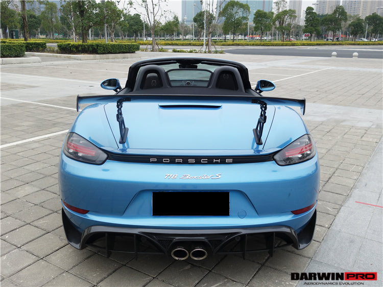 2016-2023 Porsche 718 Boxster BKSS Style Carbon Fiber Rear Trim