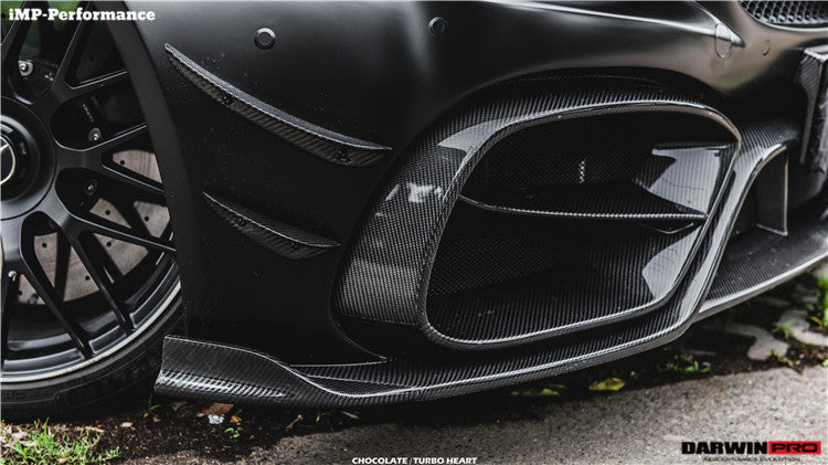 2015-2021 Mercedes Benz W205 C63/S AMG Coupe IMP Performance Partial Carbon Fiber Front Bumper w/ Grill & Canards