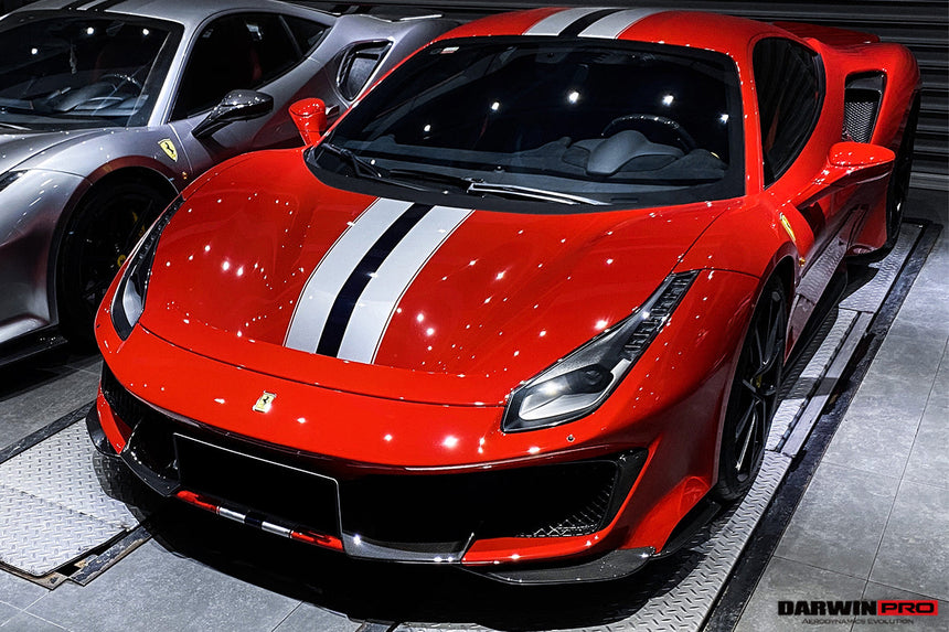 2018-2022 Ferrari 488 Pista Partial Carbon Fiber Front Bumper