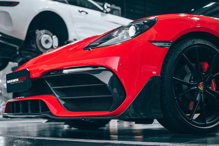 2016-2023 Porsche 718 Cayman/Boxster BKSS Style Partial Carbon Fiber Front Bumper
