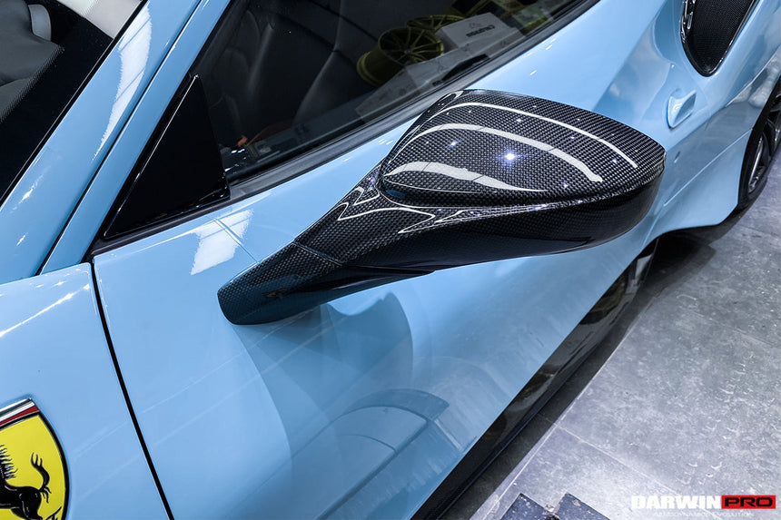 2015-2020 Ferrari 488 GTB/Spyder Carbon Fiber Mirror House & Base Replacement