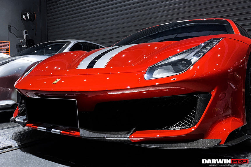 2018-2022 Ferrari 488 Pista Partial Carbon Fiber Front Bumper