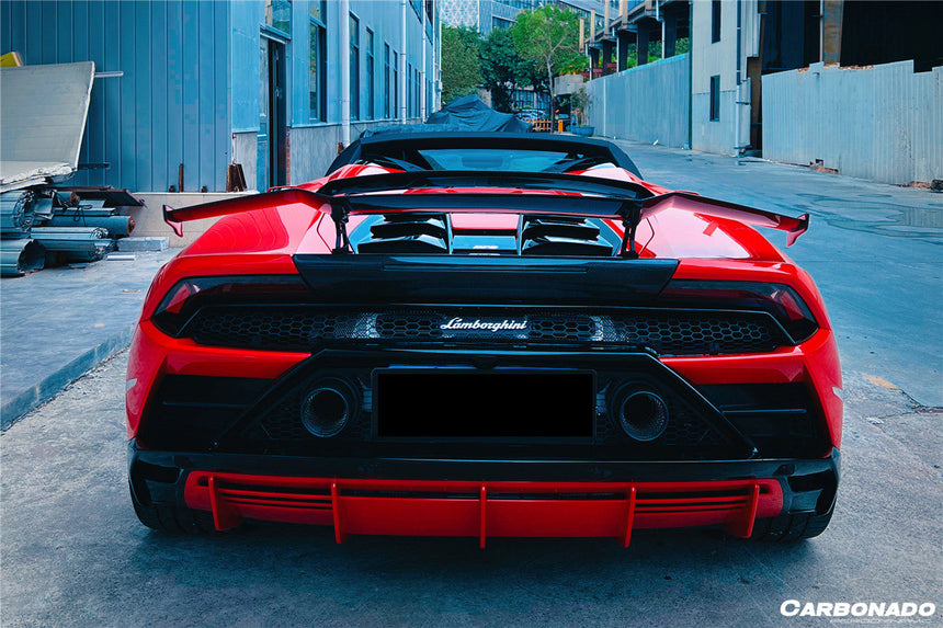 2015-2020 Lamborghini Huracan LP610/LP580 MD Style Carbon Fiber Trunk Spoiler w/ Base