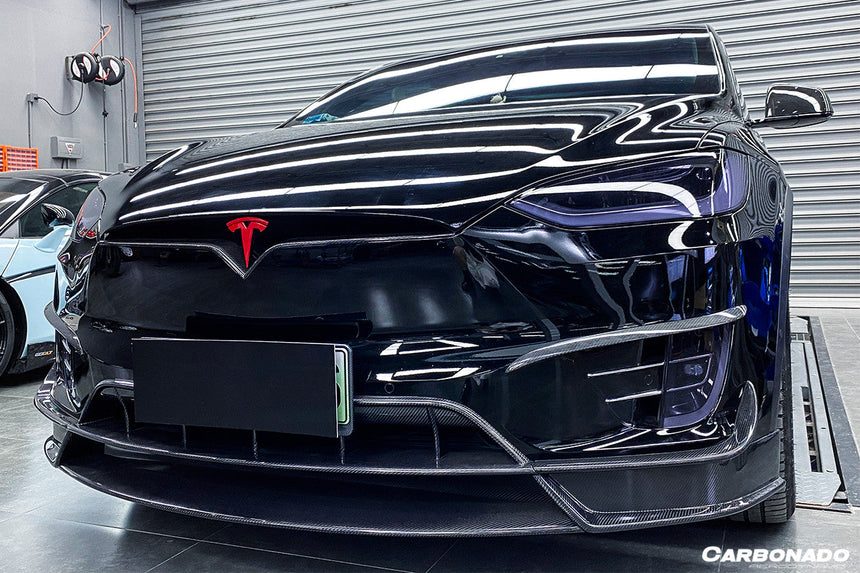 2016-2021 Tesla X SUV RZS Style Carbon Fiber Front Canards