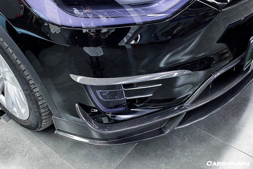 2016-2021 Tesla X SUV RZS Style Carbon Fiber Front Canards