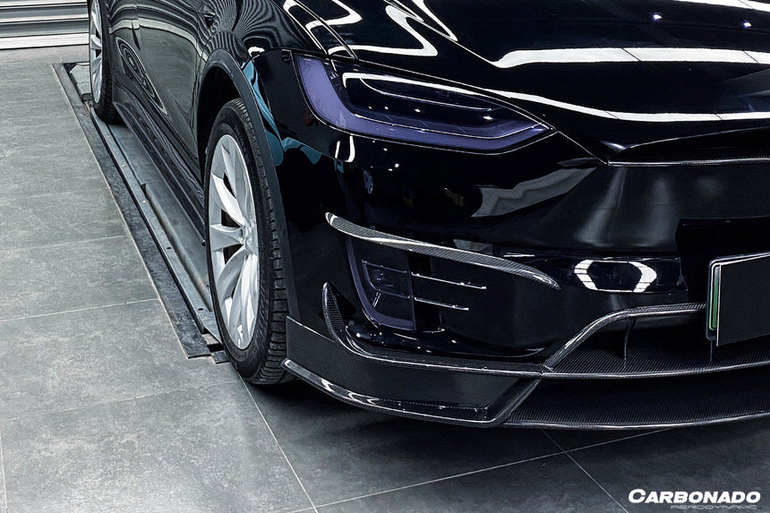 2016-2021 Tesla X SUV RZS Style Carbon Fiber Front Canards