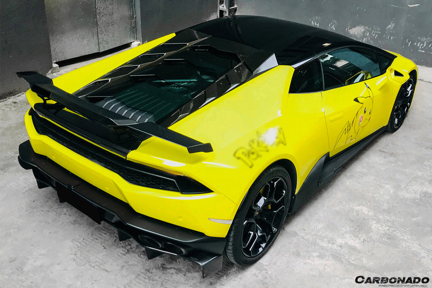 2015-2020 Lamborghini Huracan LP610/LP580 MD Style Carbon Fiber Trunk Spoiler w/ Base