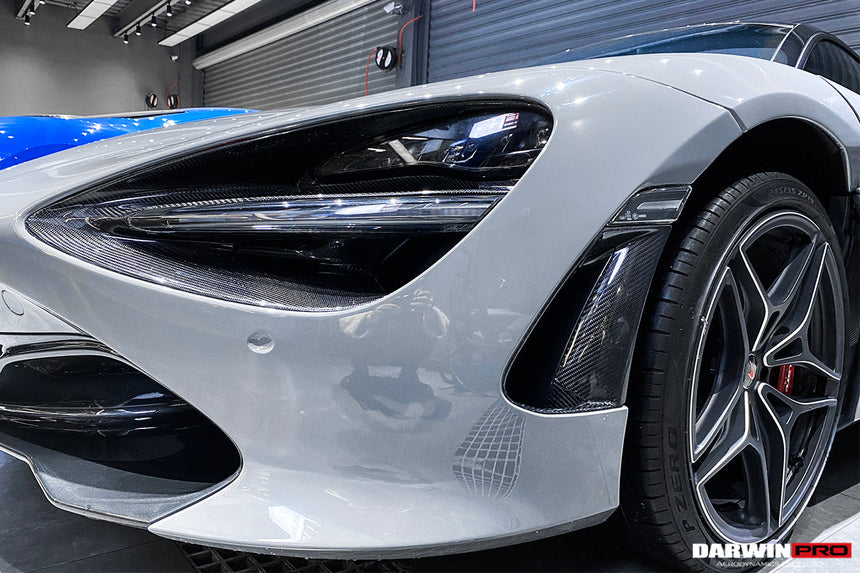 2017-2020 McLaren 720s Dry Carbon Fiber Headlight Inserts Tim Replacement