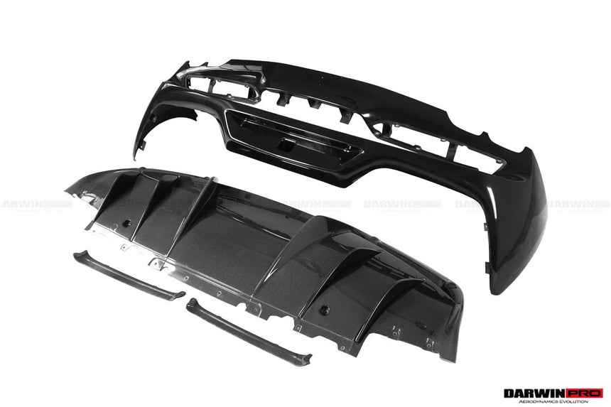 2022-UP Ferrari 296 GTB (Type F171) OE Style Carbon Fiber Rear Bumper w/ Diffuser