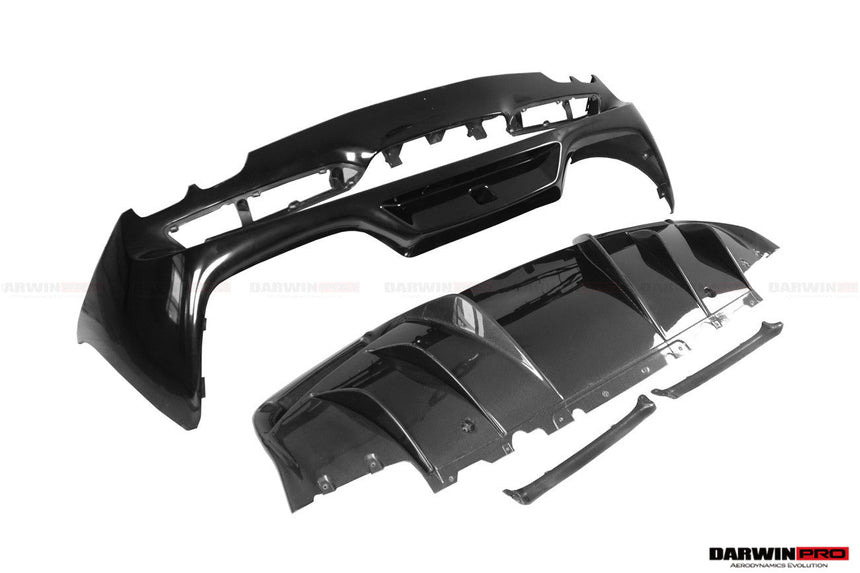 2022-UP Ferrari 296 GTB (Type F171) OE Style Carbon Fiber Rear Bumper w/ Diffuser