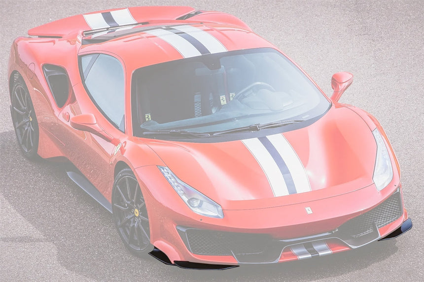 2018-2022 Ferrari 488 Pista Carbon Fiber Front Bumper Side Splitter