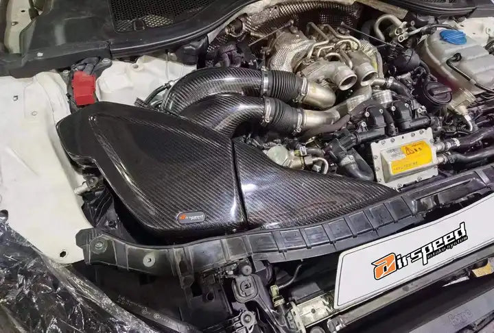 AUDI S6,RS6,S7,RS7 4.0T Airspeed Brand High Flow Filter Element 100% Dry Carbon Fiber Cold Air Intake System