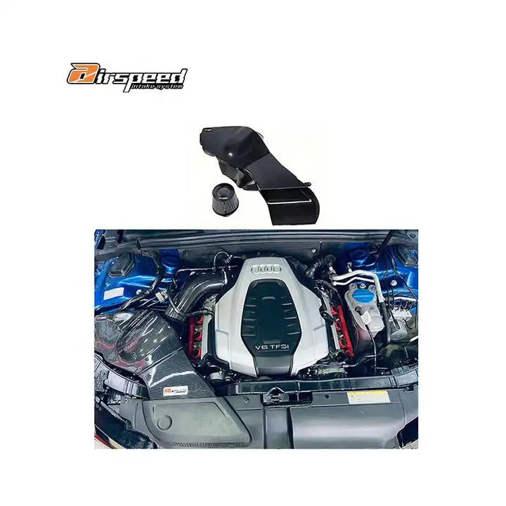 AUDI S5 B8 EA837 Airspeed Brand 100% Dry Carbon Fiber Cold Air Intake System