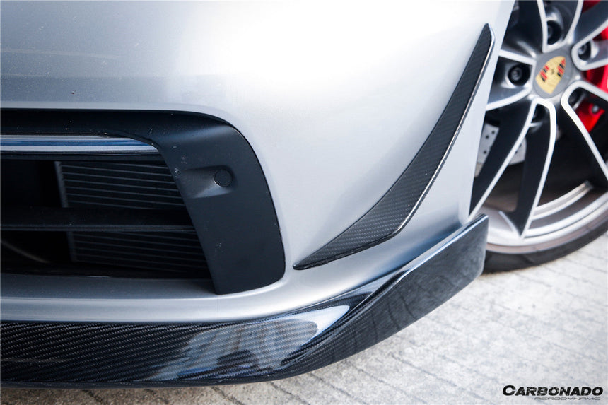 2019-2023 Porsche 911 992 Carrera/Targa Sport Design WP Style Dry Carbon Fiber Bumper Canards