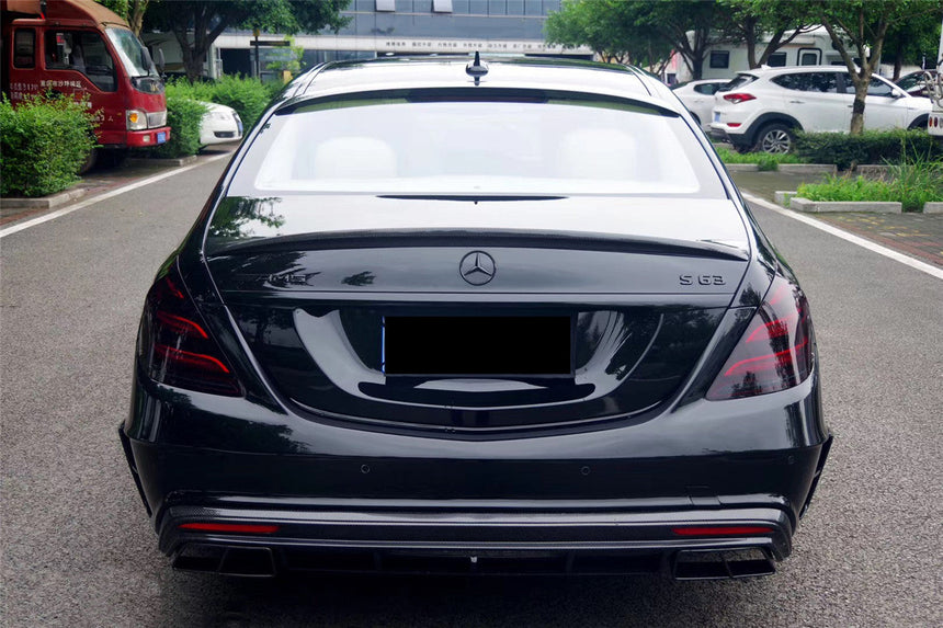 2017-2020 Mercedes Benz S63 W222 Sedan MSY Style Rear Bumper w/ Exhaust Tips