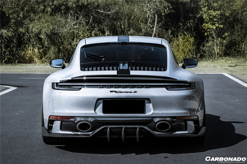 2019-2023 Porsche 911 992 Carrera/Targa Sport Design Bumper WP Style Dry Carbon Fiber Rear Lip