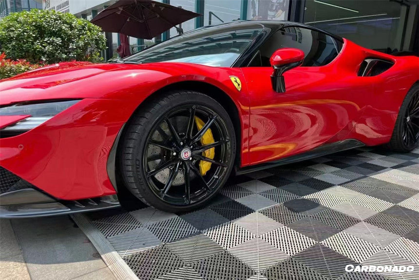 2020-UP Ferrari SF90 Stradale OE Style Autoclave Carbon Fiber Qaurter Panel Side Scoops