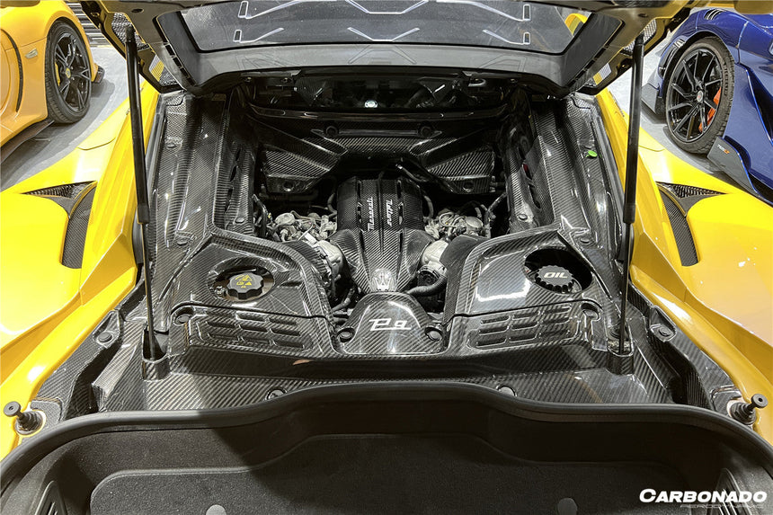 2020-UP Maserati MC20 Dry Carbon Fiber Engine Bay Room Interior