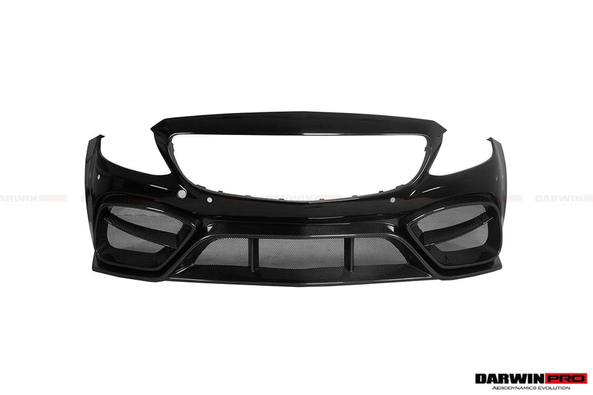 2015-2021 Mercedes Benz W205 C63/S AMG Coupe IMP Performance Partial Carbon Fiber Front Bumper w/ Grill & Canards