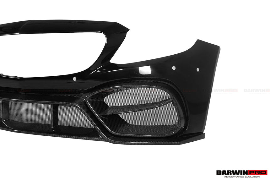 2015-2021 Mercedes Benz W205 C63/S AMG Coupe IMP Performance Partial Carbon Fiber Front Bumper w/ Grill & Canards
