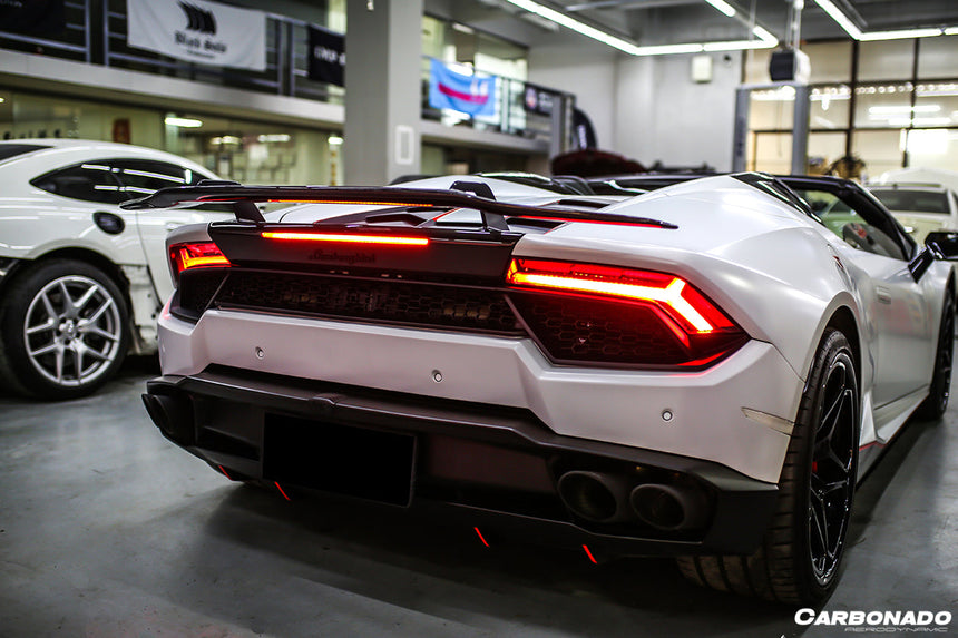 2015-2020 Lamborghini Huracan LP610/LP580 VRS-II Style Carbon Fiber Trunk Spoiler w/ Base
