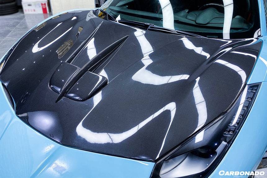 2015-2020 Ferrari 488 GTB/Spyder MA Style Carbon Fiber Hood