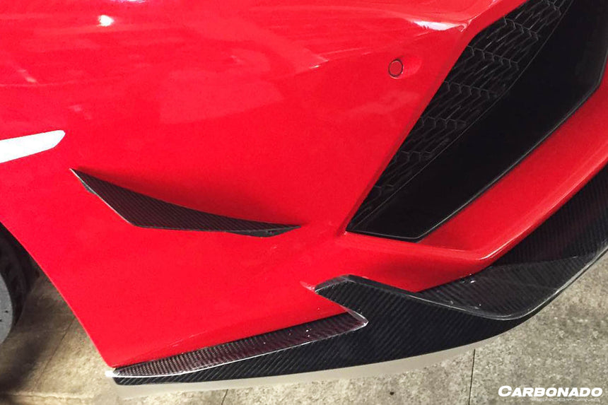 2015-2020 Lamborghini Huracan LP610 RZS Style Front Bumper Carbon Fiber Canard
