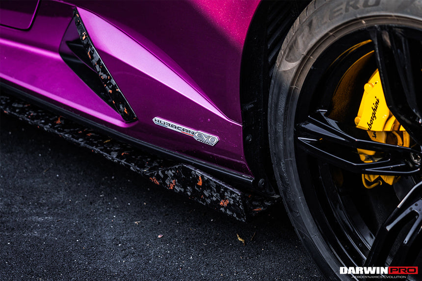 2019-2022 Lamborghini Huracan EVO OD Style Dry Carbon Side Skirts