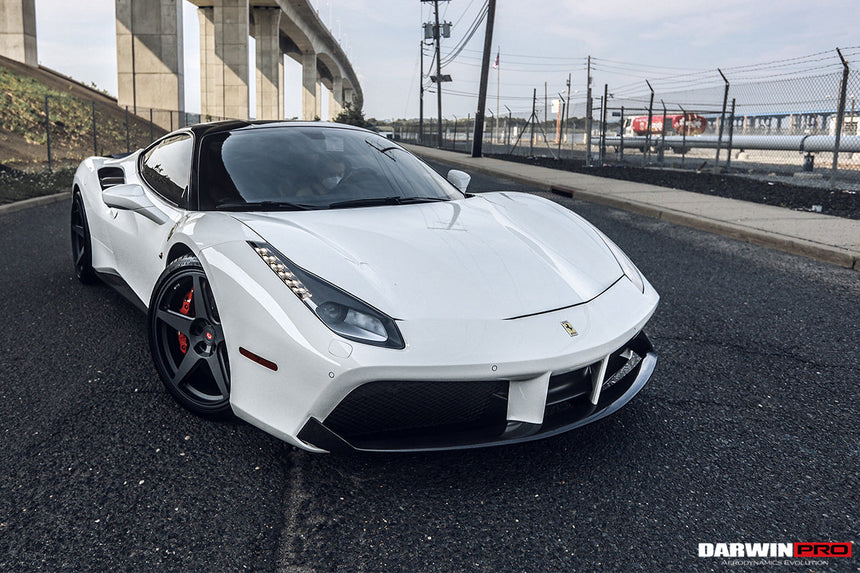 2015-2020 Ferrari 488 GTB/Spyder Dry Carbon Fiber Side Air Intake Fins