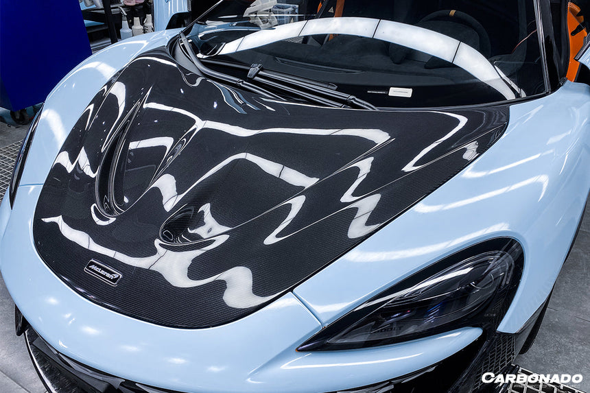 2018-2021 McLaren 600lt / 2015-2021 540c/570s/570gt P1 Style Carbon Fiber Hood