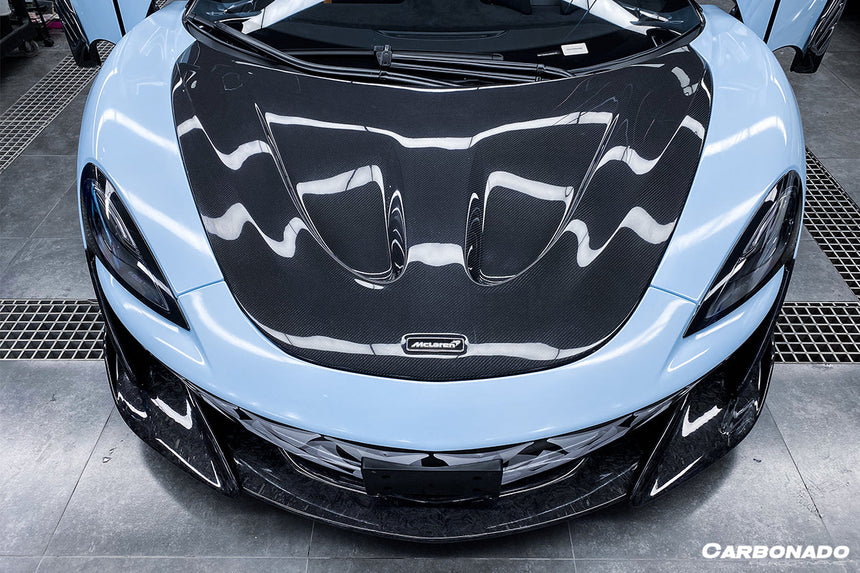 2018-2021 McLaren 600lt / 2015-2021 540c/570s/570gt P1 Style Carbon Fiber Hood