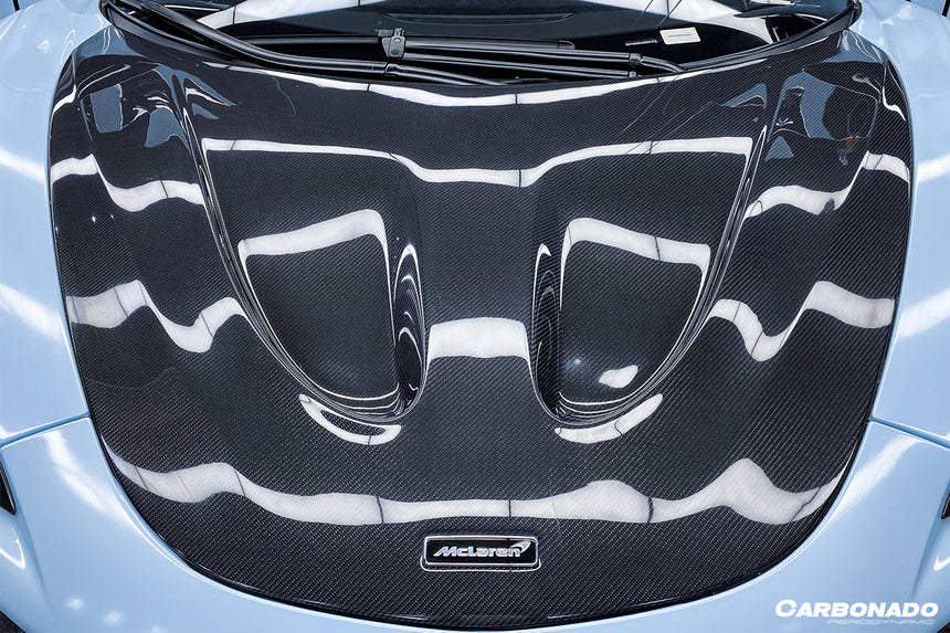 2018-2021 McLaren 600lt / 2015-2021 540c/570s/570gt P1 Style Carbon Fiber Hood