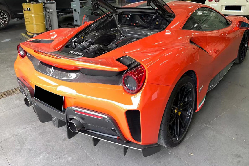2018-2022 Ferrari 488 Pista Origenal Rear Bumper Carbon Fiber Upper Shell