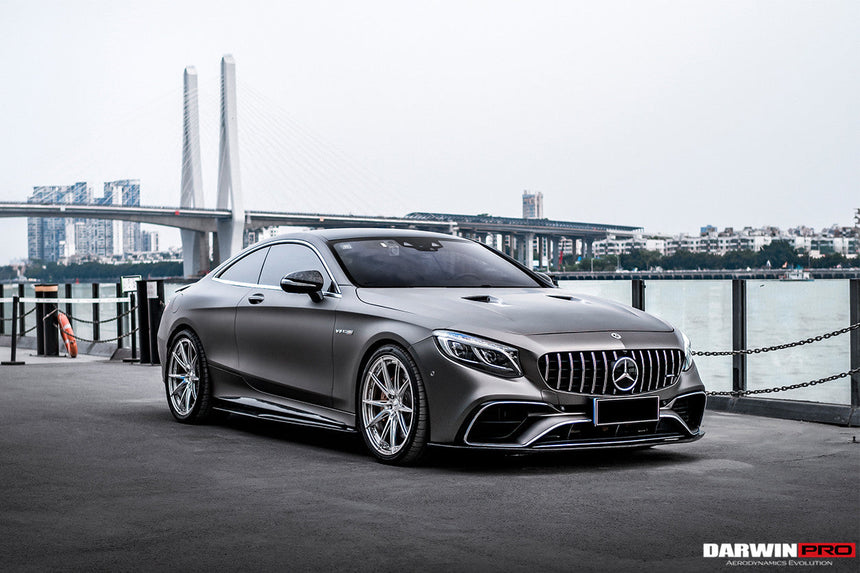 2014-2021 Mercedes Benz C217 S63/S65 AMG Coupe Carbon Fiber Side Skirts Extension