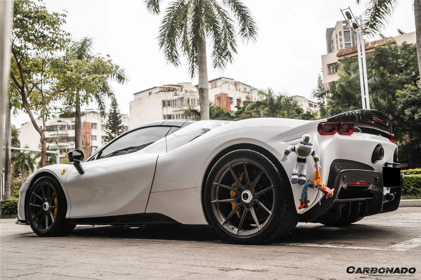 2020-UP Ferrari SF90 Stradale Assetto Fiorano Style Autoclave Carbon Fiber Trunk Spoiler