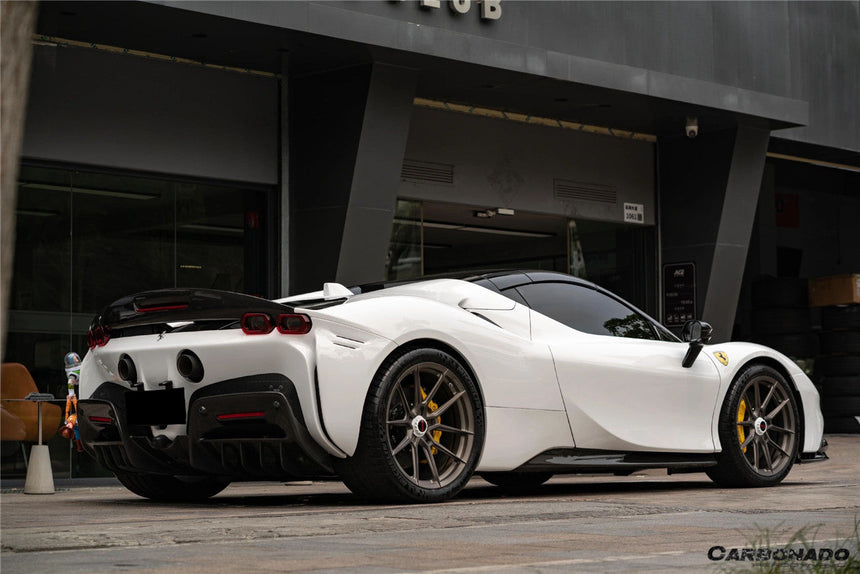 2020-UP Ferrari SF90 Stradale Assetto Fiorano Style Autoclave Carbon Fiber Trunk Spoiler