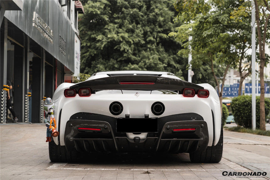 2020-UP Ferrari SF90 Stradale Assetto Fiorano Style Autoclave Carbon Fiber Trunk Spoiler