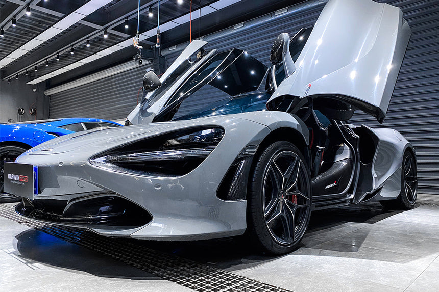 2017-2020 McLaren 720s Dry Carbon Fiber Headlight Inserts Tim Replacement