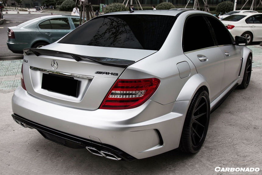 2008-2014 Mercedes Benz W204 C Class/ C63 AMG Sedan RT Style Carbon Fiber Trunk Spoiler