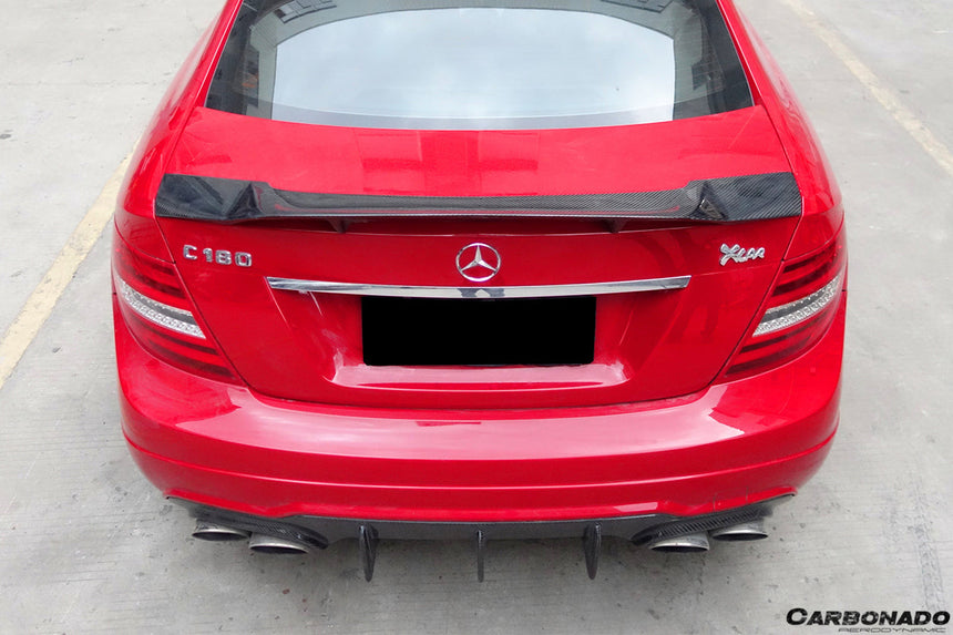Mercedes Benz W204 C Class/ C63 AMG Coupe RT Style Carbon Fiber Trunk Spoiler