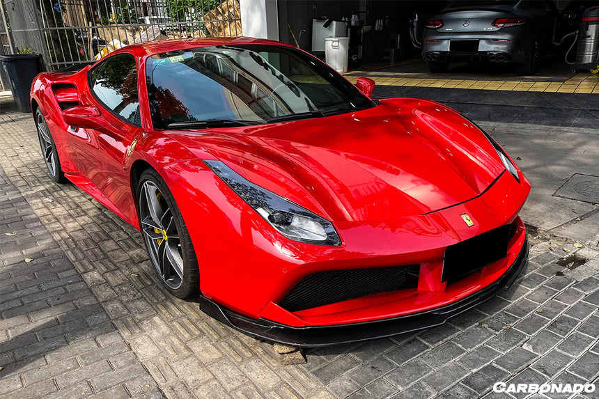 2015-2020 Ferrari 488 GTB RS Style Carbon Fiber Front Lip