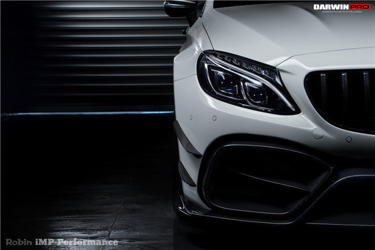2015-2021 Mercedes Benz W205 C63/S AMG Coupe IMP Performance Partial Carbon Fiber Front Bumper w/ Grill & Canards