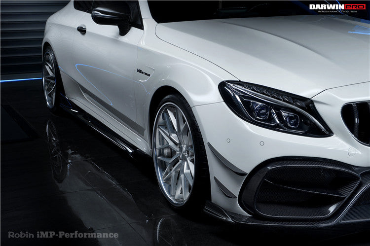 2015-2021 Mercedes Benz W205 C63/S AMG Coupe IMP Performance Partial Carbon Fiber Front Bumper w/ Grill & Canards