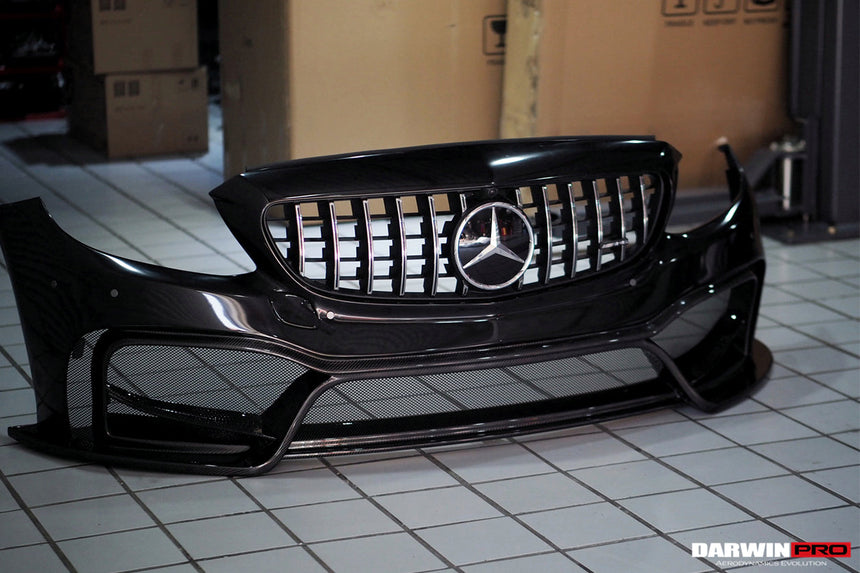 2015-2021 Mercedes Benz W205 C63/S AMG Sedan IMP Performance Partial Carbon Fiber front bumper