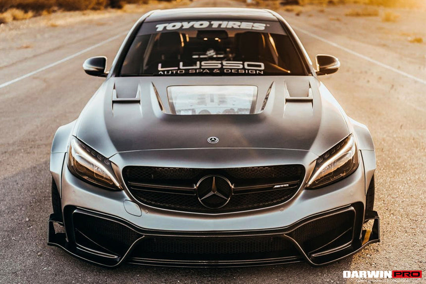 2015-2021 Mercedes Benz W205 C63/S AMG Sedan IMP Performance Partial Carbon Fiber front bumper